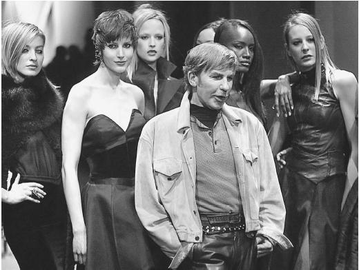 Claude Montana after showing his fall/winter 2001 ready-to-wear collection. © AP/Wide World Photos.